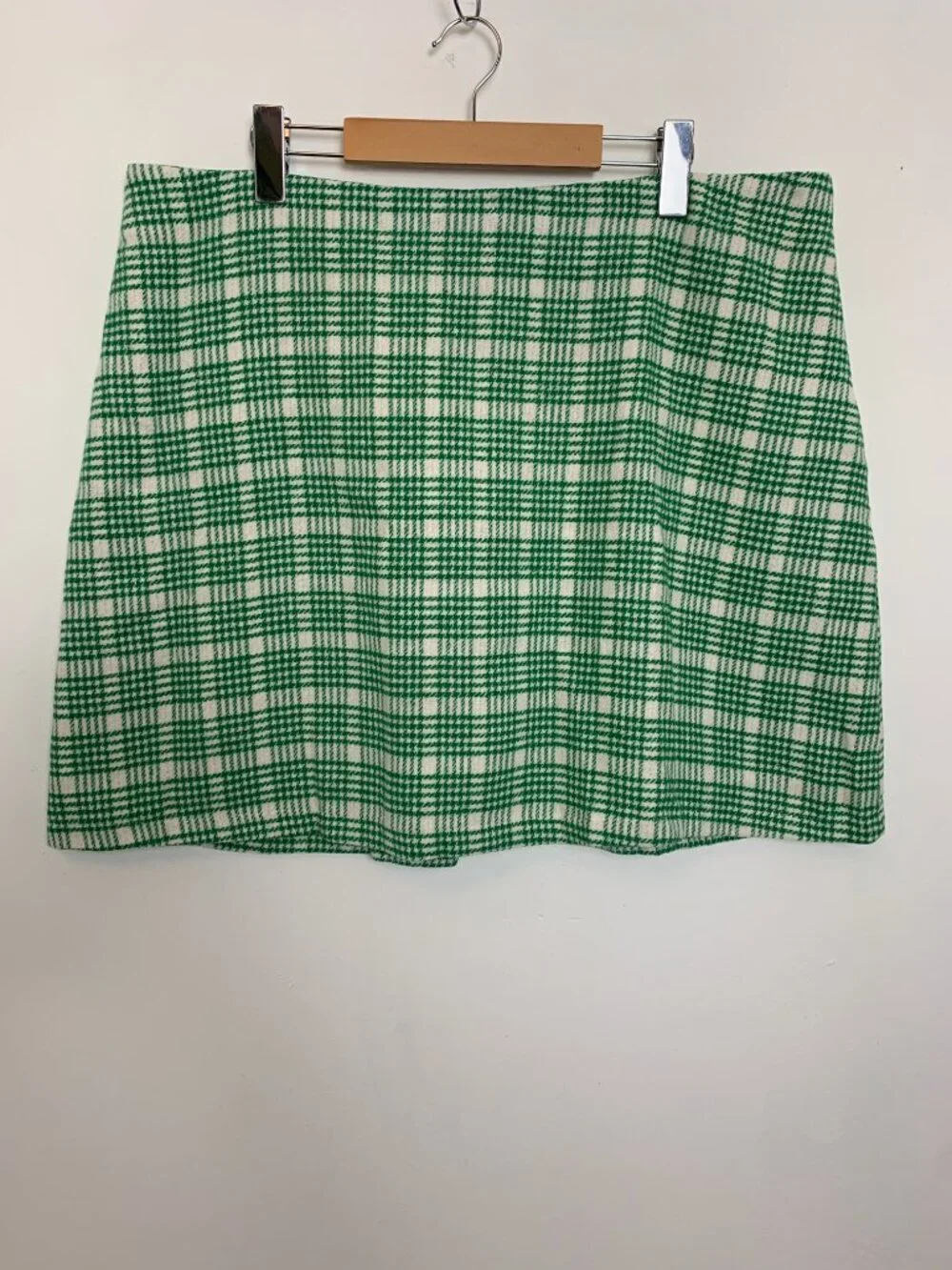 Shein Green Plaid Mini Skirt